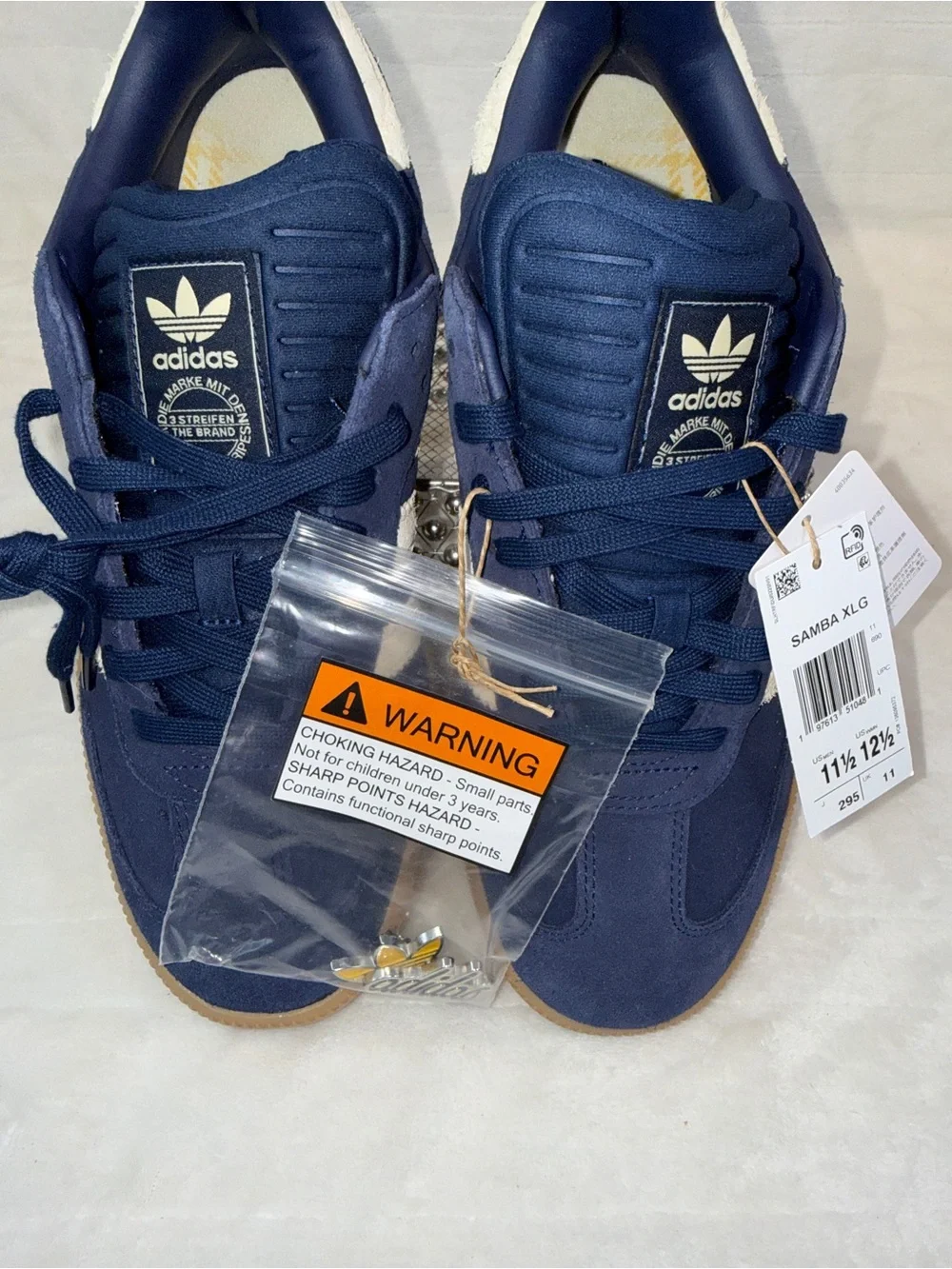 Adidas Samba XLG Navy Suede Sneakers Men’s 11.5 Women’s 12.5 JQ2885 NWT
